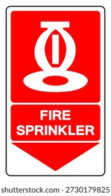 Símbolo de Sprinkler de Fogo, Ilustração vetorial, Isolar na etiqueta de fundo branco. EPS10 