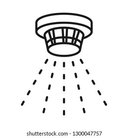 fire sprinklers. minimal thin line web icon. simple vector illustration outline. concept for infographic, website or app