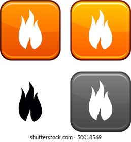 Fire square buttons. Black icon included.