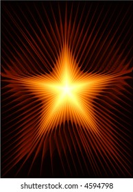 Fire star - abstract background (vector)