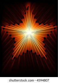 Fire star - abstract background (vector)