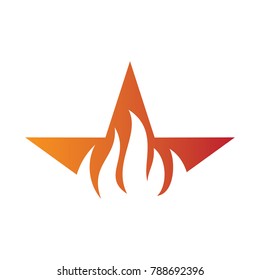Fire Star logo designs concept, Fire and star logo symbol template