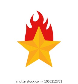 Fire Star Logo Icon Design