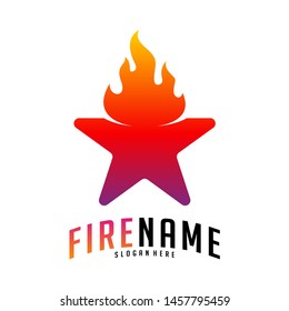Fire Stars Logo Vector. Logo design inspiration vector icons