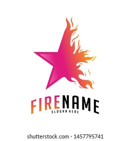 Fire Stars Logo Vector. Logo design inspiration vector icons