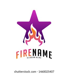 Fire Stars Logo Vector. Logo design inspiration vector icons