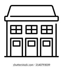 fire station building vector illustration isolated on white background. Architecture business concept.