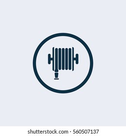 Fire station, Fire hose reel Vector