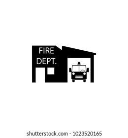 fire station icon. Element of firefighter shop for advertising signs, mobile concept and web apps. Icon for website design and development, app development. Premium icon on white background