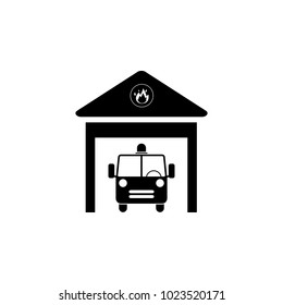 fire station icon. Element of firefighter shop for advertising signs, mobile concept and web apps. Icon for website design and development, app development. Premium icon on white background