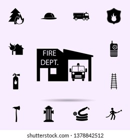 fire station icon. Fireman icons universal set for web and mobile