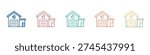 Fire Station Icon Set Multiple Style Collection
