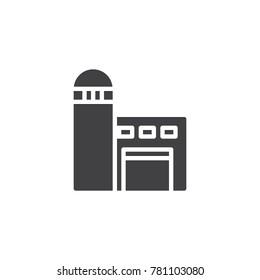 Fire station icon vector, filled flat sign, solid pictogram isolated on white. Symbol, logo illustration