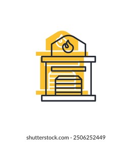 Fire Station icon vector illustration. Fire Station symbol isolated on white background