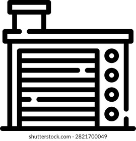 fire station line icon illustration vector