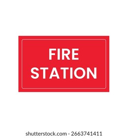 Vector de diseño de letrero de estación de bomberos