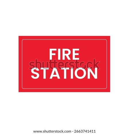 Fire Station Sign design vector