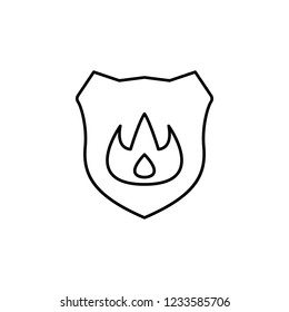 fire station sign icon. Element of navigation sign icon. Thin line icon for website design and development, app development. Premium icon