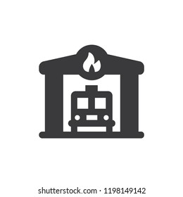Fire station vector icon 