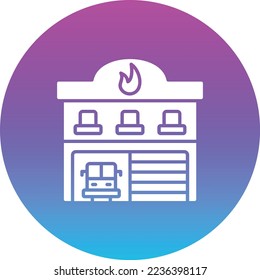 Icono vectorial de la estación de fuego. Se puede usar para imprimir, móviles y aplicaciones web.