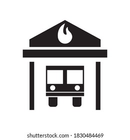 fire station vector icon design template