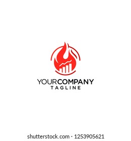 fire stats logo vector