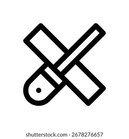 Fuego de acero. Icono de Vector de trazo editable.