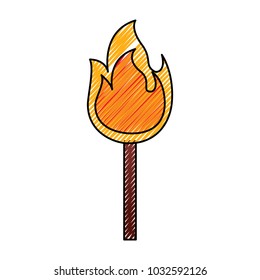 fire stick burn hot flame icon