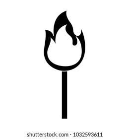 fire stick burn hot flame icon