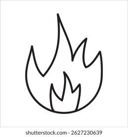Fire stock icon outline vector