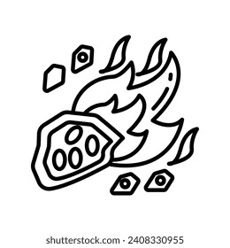 Fire Stone icon in vector. Illustration