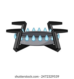 fire stove burner cartoon. flame cooker, natural propane, hob home fire stove burner sign. isolated symbol vector illustration