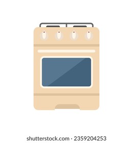 Fire stove icon flat vector. Burner pot. Oven pan isolated