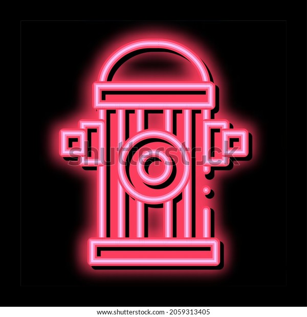 Fire\
Street Hydrant neon light sign vector. Glowing bright icon Fire\
Street Hydrant sign. transparent symbol\
illustration