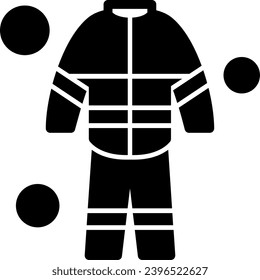 Fire Suit Glyph Icon Vector Design
