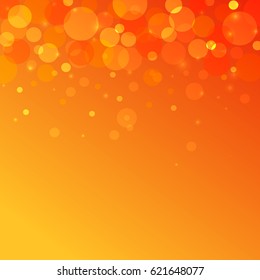 Fire sun bokeh effect vector abstract background