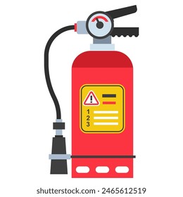 Fire suppressor vector cartoon illustration isolated on a white background.