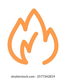 Fire symbol color doodle element