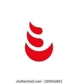 fire symbol color red vector