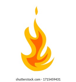 Fire symbol design flat icon vector illustration