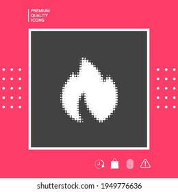 Símbolo de fuego. Elemento para su diseño.