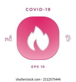 Fire symbol. Element for your design.