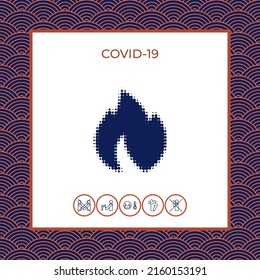 Fire symbol. Element for your design.