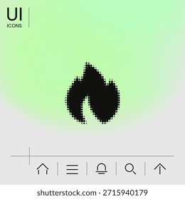 Símbolo de fuego. Elemento para su diseño.