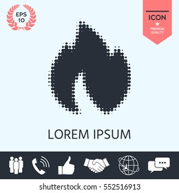 Fire symbol. Element for your design.