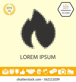 Fire symbol. Element for your design.