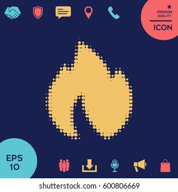 Fire symbol. Element for your design.