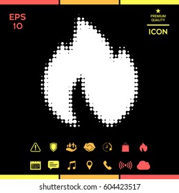 Fire symbol. Element for your design.