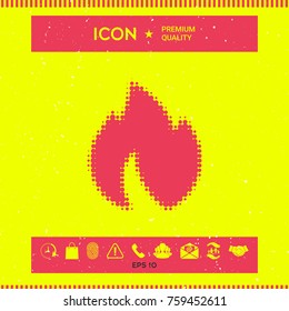 Fire symbol. Element for your design.