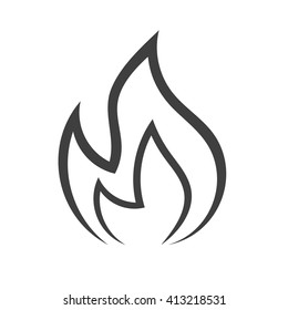 Fire symbol. Flame icon. Vector illustration